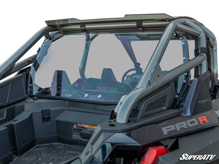 Polaris RZR Pro R Rear Windshield - 4 Seat without Rockford Fosgate Audio - 2022+ - Standard Polycarbonate - Light Tint -