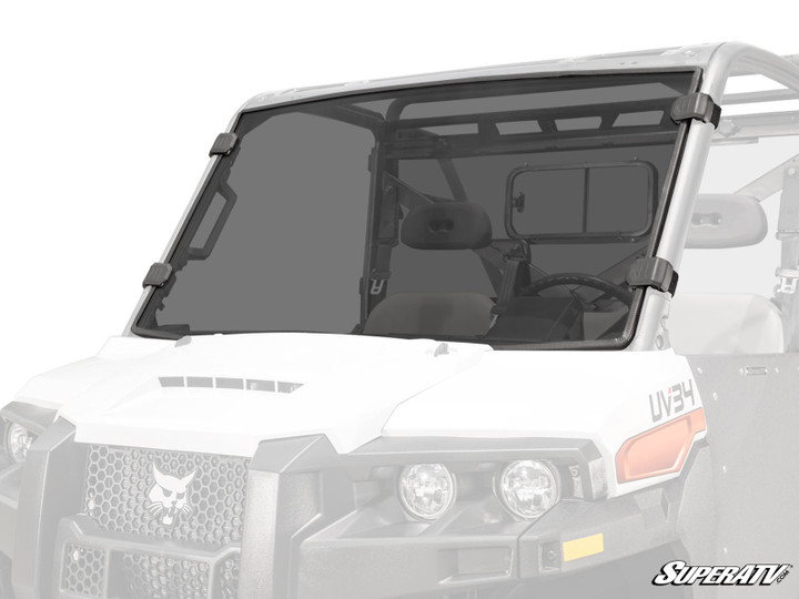 Bobcat UV34 Full Windshield - Scratch Resistant Polycarbonate - Dark Tint