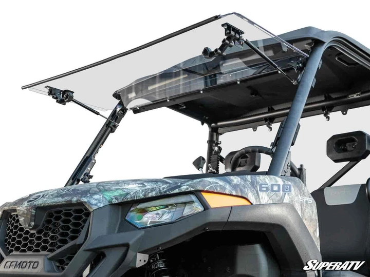 CFMOTO UForce 600 Scratch Resistant Flip Windshield - 2021-2022