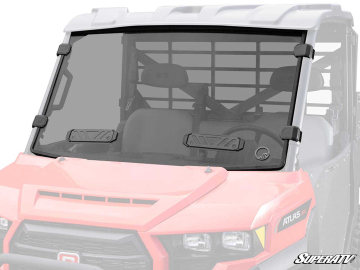 Gravely Atlas JSV Vented Full Windshield - Scratch Resistant Polycarbonate - Dark Tint
