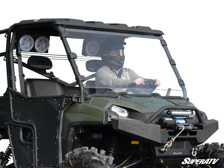 Polaris Ranger Full-Size 500 Full Windshield - Scratch Resistant Polycarbonate - Clear