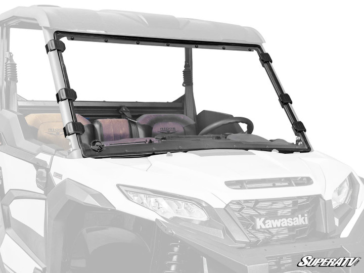 Kawasaki Ridge Full Windshield - Scratch Resistant Polycarbonate - Clear