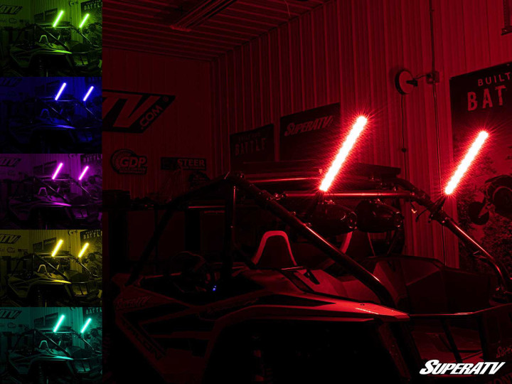 RGB LED Whip Lights - 2 Foot