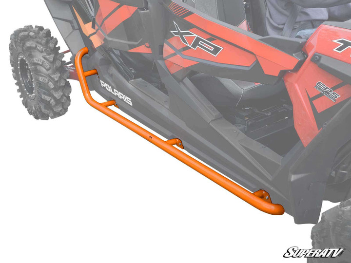 Polaris RZR 4 900 Rock Sliding Nerf Bars - Orange