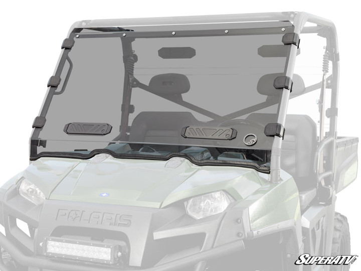 Polaris Ranger Full-Size 570 Vented Full Windshield - Scratch Resistant Polycarbonate - Dark Tint
