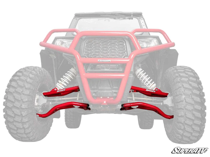 Polaris RZR Trail S 1000 High Clearance 1.5" Forward Offset A-Arms - Excludes Ball Joints - Red