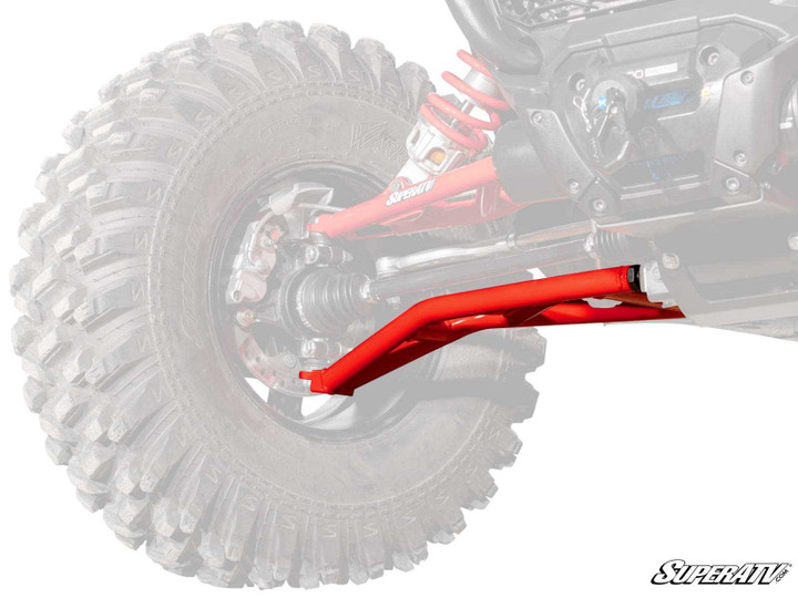 Polaris RZR XP High-Clearance A-Arms - Adjustable - Lower - Heavy-Duty 4340 Chromoly Steel - Red