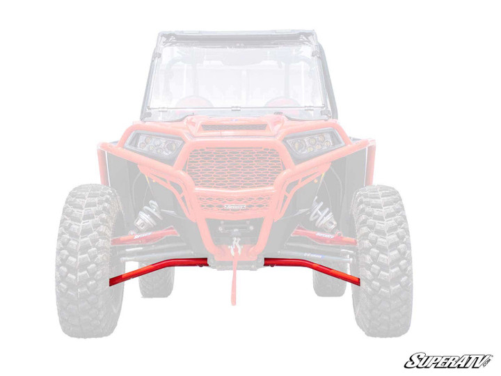 Polaris RZR XP Turbo High-Clearance A-Arms - Non-Adjustable - Lower - Heavy-Duty 4340 Chromoly Steel - Red