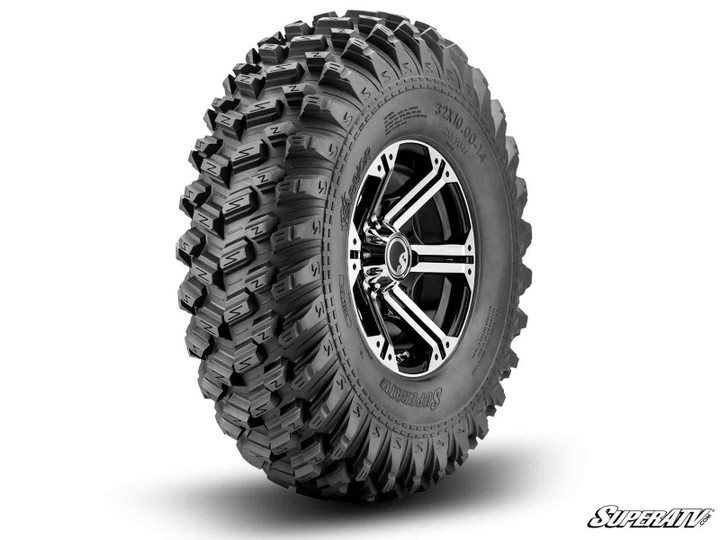 Mounted Tires - XT Warrior - Sticky - 34x10-14 - 4/156 - Bandit H Series - 14 inch - 7 inch -