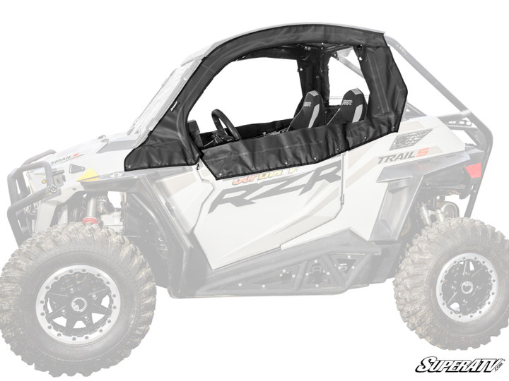 Polaris RZR Trail S 1000 Primal Soft Cab Enclosure Upper Doors - Clear Rear Windshield