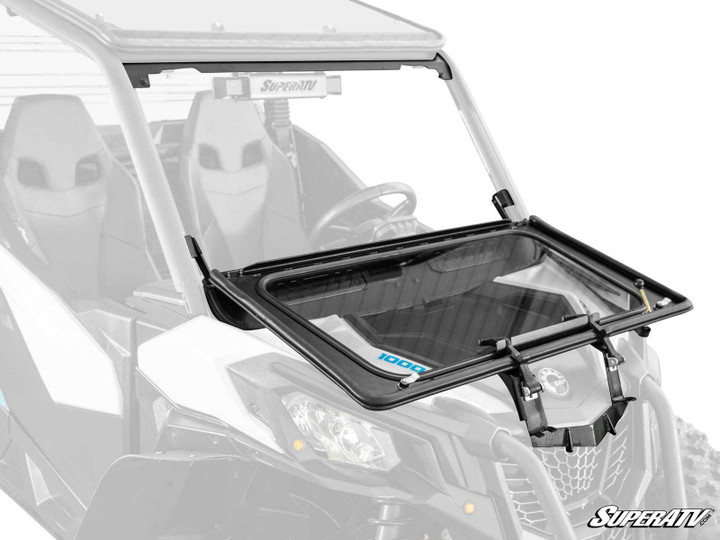 Can-Am Maverick Sport Flip Down Glass Windshield - Driver's Side Wiper