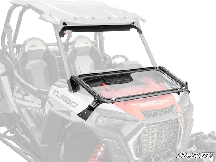 Polaris RZR XP 1000 Flip Down Glass Windshield - 2019-2023 - Driver's Side Wiper