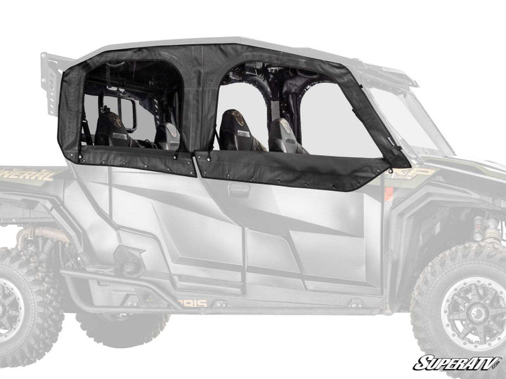 Polaris General 1000 Primal Soft Cab Enclosure Upper Doors - 4 Seat - Standard Rear Windshield - Light Tint