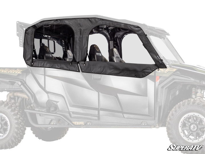 Polaris General XP 1000 Primal Soft Cab Enclosure Upper Doors - 4 Seat - Sliding Window Rear Windshield - Light Tint