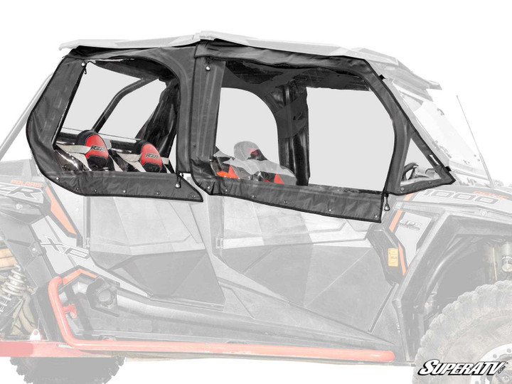 Polaris RZR XP 4 1000 Primal Soft Cab Enclosure Upper Doors - Clear Rear Windshield