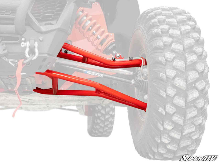 Can-Am Maverick X3 High Clearance 2" Forward Offset A-Arms - 72 inch Wide - Heavy-Duty 4340 Chromoly Steel - Can-Am Red -