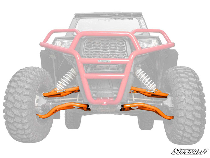 Polaris RZR S 900 High Clearance A-Arms - 1.5 inch - 2015-2016 - Keller Ball Joints - Orange