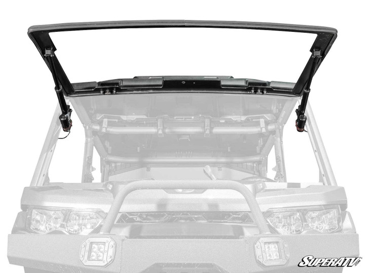 Can-Am Defender HD10 MaxDrive Power Flip Glass Windshield - Without Wiper & Washer Kit