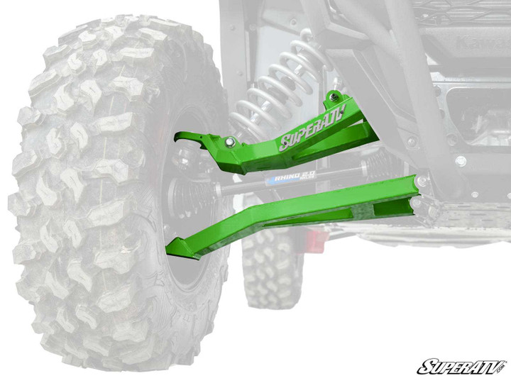 Kawasaki Teryx KRX 1000 1.5" Forward Offset Boxed A-Arms - Super Duty 300M Ball Joints - Green