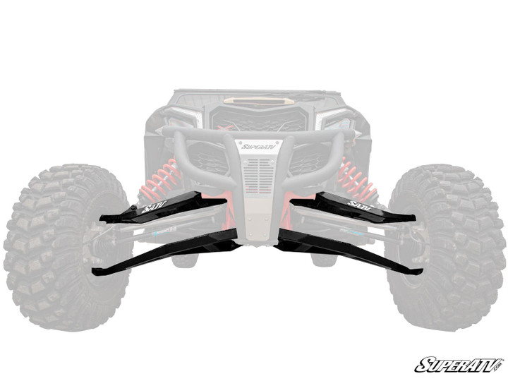 Can-Am Maverick X3 Sidewinder A-Arms 1.5" Forward Offset - 72 inch Wide w/ Smart-Shox - Keller Ball Joints - Black -