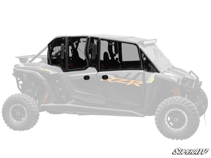 Polaris RZR XP S 4 Hard Cab Enclosure Upper Doors - Light Tint Vented Rear Windshield