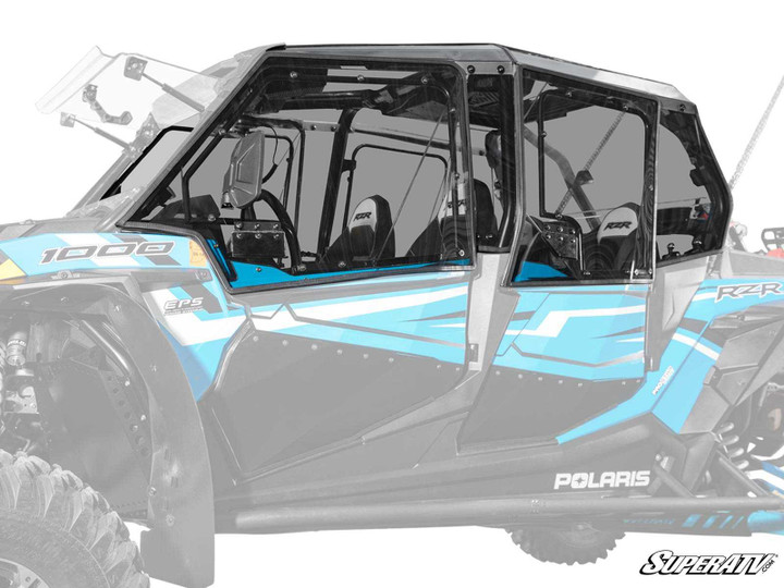Polaris RZR XP 4 Turbo Hard Cab Enclosure Upper Doors - Dark Tint Rear Windshield