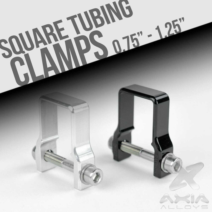 AXIA 1.25" Square Tube Strap Clamp Black MODCLS1.25-BK