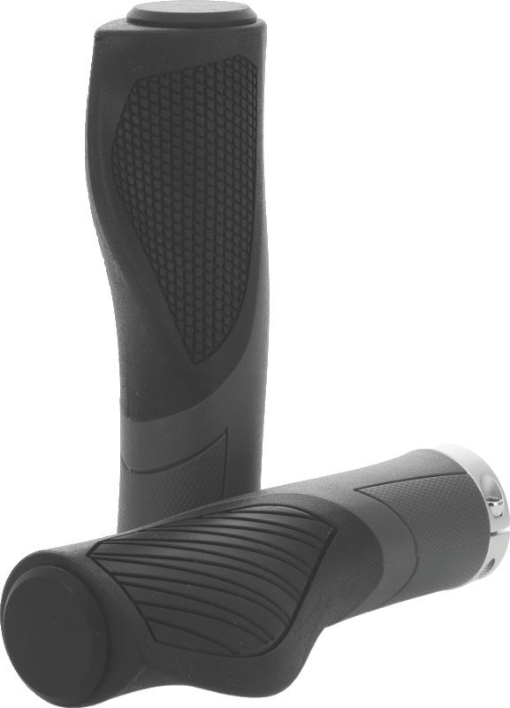 BikeMaster Lock-On Ergo Grips - Black/Grey 102197
