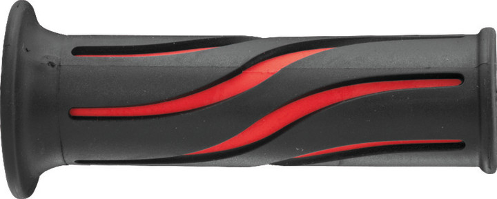 BikeMaster 7/8in Wave Grips - Black/Red 105936