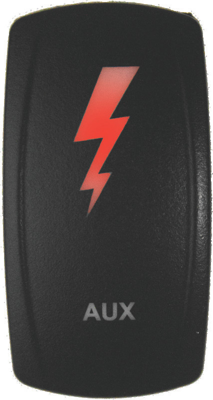 DragonFire Racing Lighted Switch Aux On/Off Red Led 522629