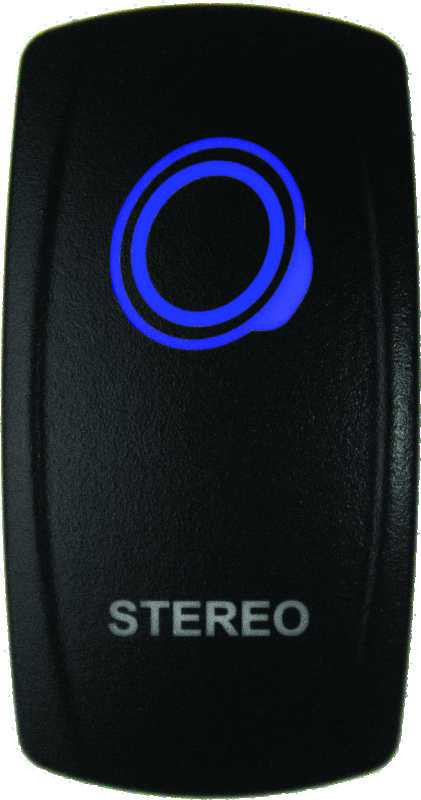 DragonFire Racing Lighted Switch Stereo On/Off Blue 522622