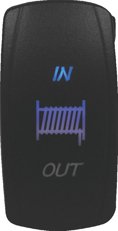 DragonFire Racing Lighted Switch Winch In/Out Blue 521373