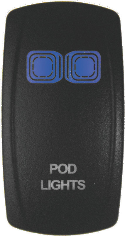 DragonFire Racing Lighted Switch On/Off Blue 522614