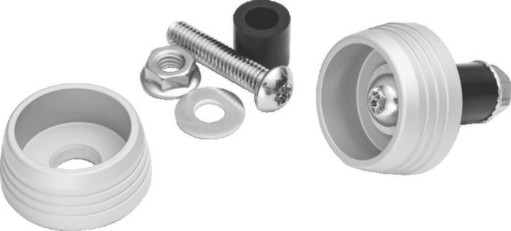 Kuryakyn Lodestar Axle Sliders Silver 3807