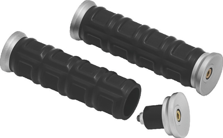 Kuryakyn Dillinger Grips 1in Silver 6676