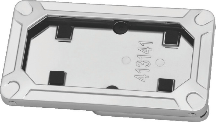 Kuryakyn Nova Side Mount License Plate Frame Gloss Chrome 3141