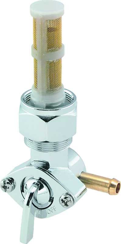 Bikers Choice 78-86 Big Twin & XL Chrome 22MM Petcock Straight Right Facing Outlet 492873