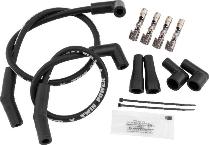 Twin Power Universal Custom Fit Black Ignition Wire Set 110116