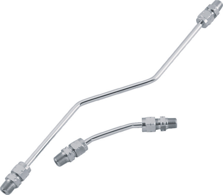 Bikers Choice 66-84 Shovelhead Chrome Rocker Box Oil Line Set Replaces H-D 17506-66A 492651