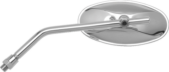 BikeMaster Adjustable Oval Mirror 10mm - Each -Chrome 600804