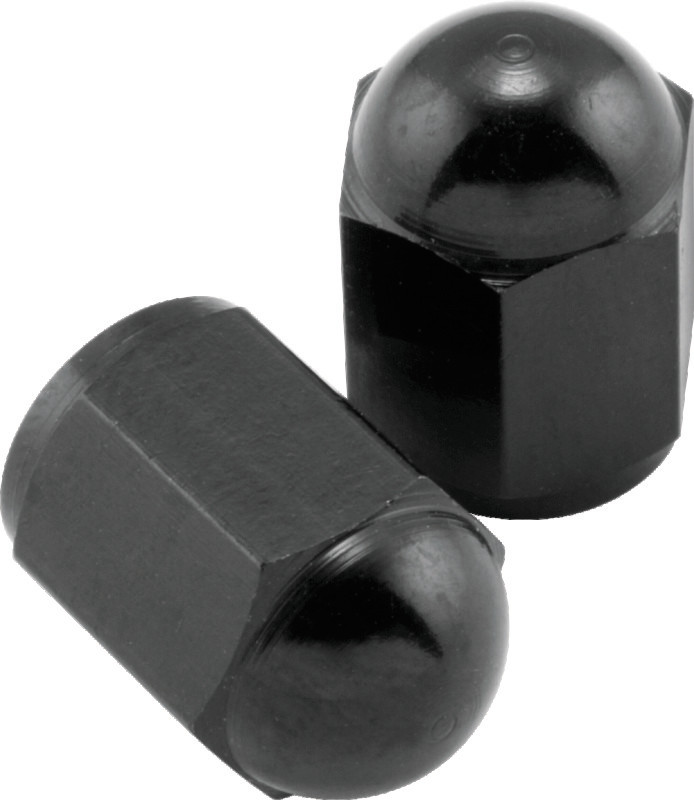 BikeMaster Valve Caps Aluminum (6 Pair) - Black 151688