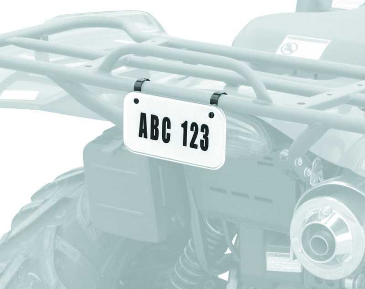 Quadboss ATV License Plate Kit - Black 211906