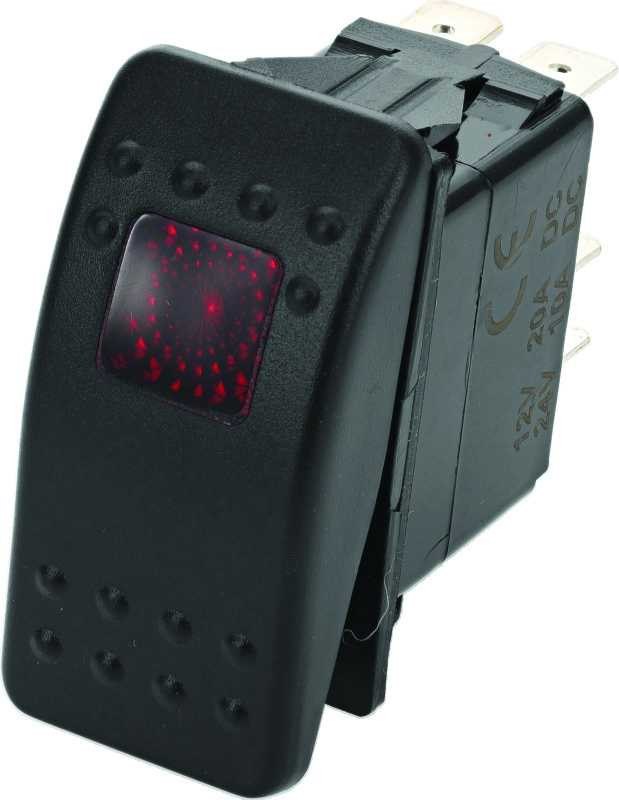 DragonFire Racing Lighted Switch On/Off Rocker Switch Red Lite 520982