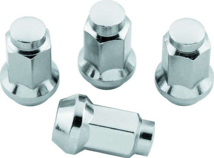 QuadBoss Lug Nuts 3/8in-24 - 14mm-Od - Chrome - Box of 4 608929