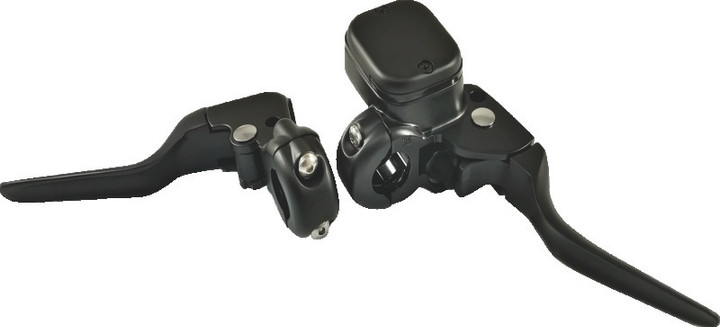 Bikers Choice Black 11/16 Bore Custom Handlebar Control Kit 1 Inch Bar Cable Clutch No Switches 482708