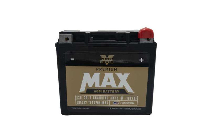 Twin Power GYZ-20HL Premium MAX Battery Replaces H-D 65989-97A Made in USA 320 CCA 485022