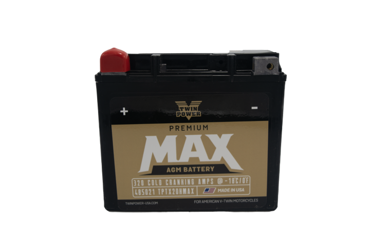 Twin Power GYZ-20H Premium MAX Battery Replaces H-D 65991-82B Made in USA 320 CCA 485021