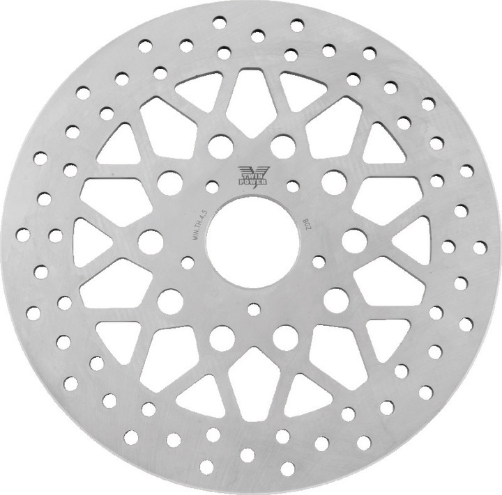 Twin Power 08-13 FLH FLT 08-16 FLHR 06-17 Dyna Front 11.8 Solid Rotor Mesh Stainless 666824