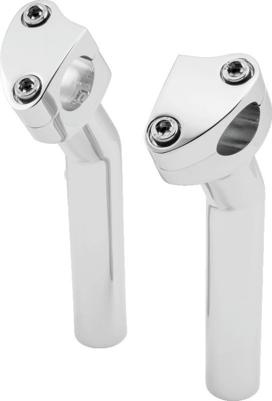 Bikers Choice Chrome 6.5 Inch Smooth Top Pullback Handlebar Risers 482483