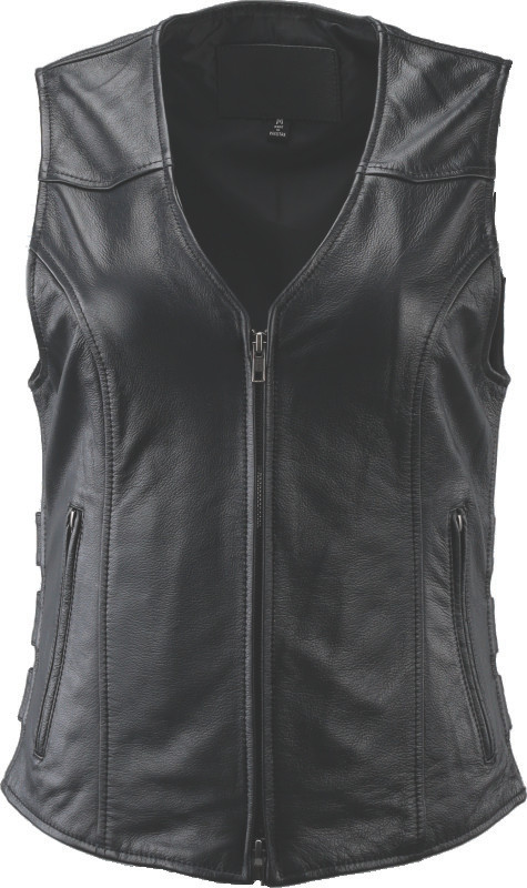 Kuryakyn Leather By River Road Plains Leather Vest Black Womens - 3XL 94417